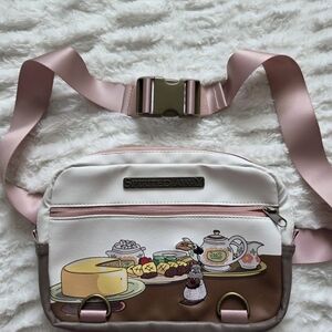 Pink and Cream Crossbody Bag